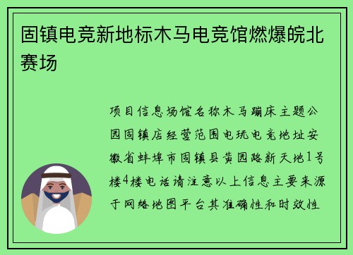 固镇电竞新地标木马电竞馆燃爆皖北赛场